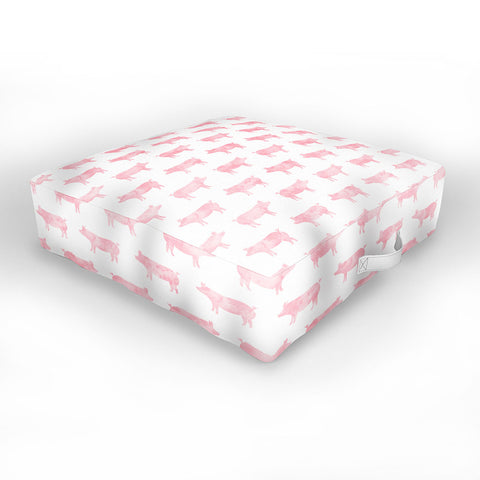Little Arrow Design Co Just Pigs Outdoor Floor Cushion