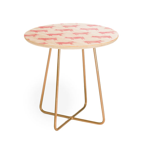 Little Arrow Design Co Just Pigs Round Side Table