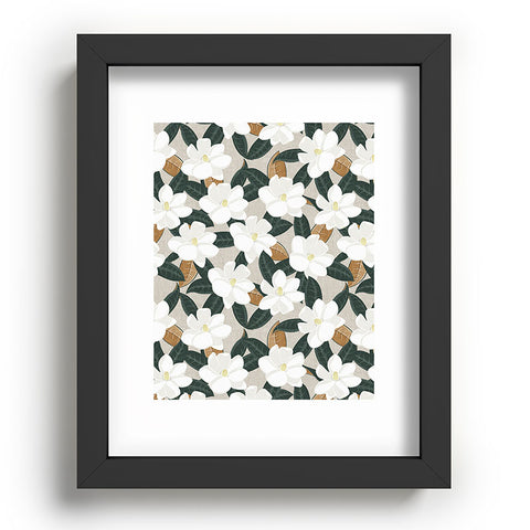 Little Arrow Design Co magnolia flower greige Recessed Framing Rectangle