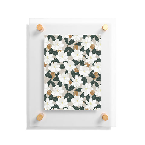 Little Arrow Design Co magnolia flower greige Floating Acrylic Print