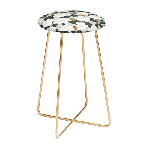 Little Arrow Design Co magnolia flower greige Counter Stool