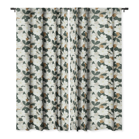 Little Arrow Design Co magnolia flower greige Blackout Non Repeat