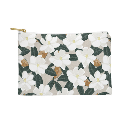 Little Arrow Design Co magnolia flower greige Pouch