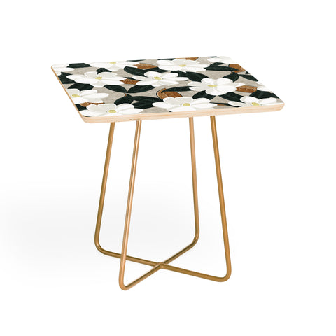 Little Arrow Design Co magnolia flower greige Side Table