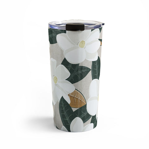 Little Arrow Design Co magnolia flower greige Travel Mug