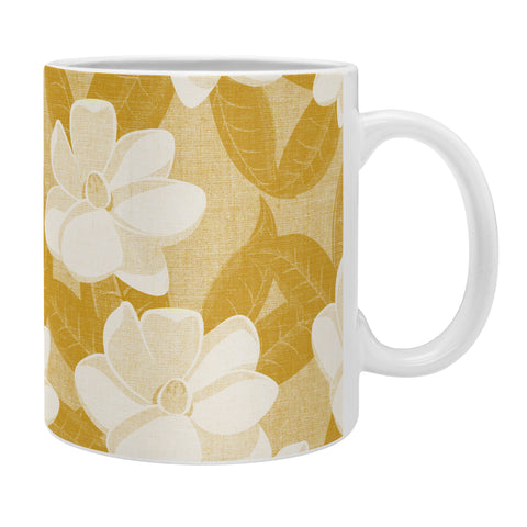 Little Arrow Design Co magnolia flower mustard Coffee Mug