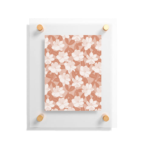 Little Arrow Design Co magnolia flower terracotta Floating Acrylic Print