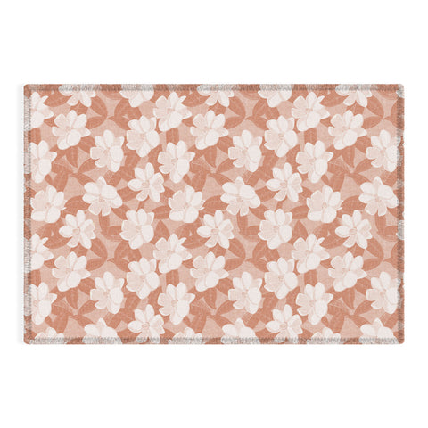 Little Arrow Design Co magnolia flower terracotta Outdoor Rug