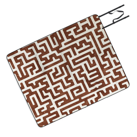 Little Arrow Design Co maze in brandywine Picnic Blanket