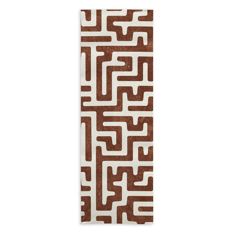 Little Arrow Design Co maze in brandywine Yoga Towel