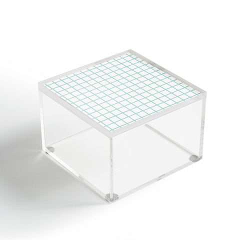 Little Arrow Design Co mint grid Acrylic Box