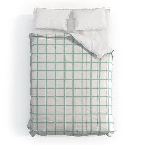 Little Arrow Design Co mint grid Comforter