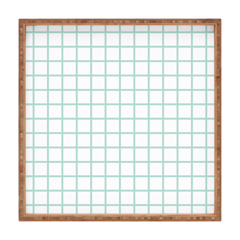Little Arrow Design Co mint grid Square Tray