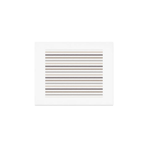 Little Arrow Design Co mod neutral linen stripes Art Print