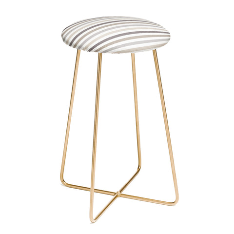 Little Arrow Design Co mod neutral linen stripes Counter Stool