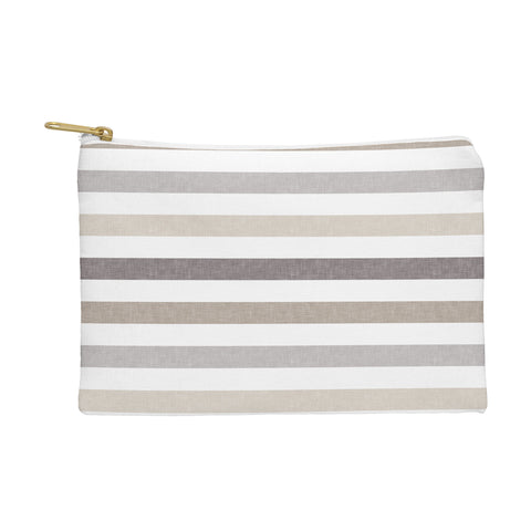 Little Arrow Design Co mod neutral linen stripes Pouch