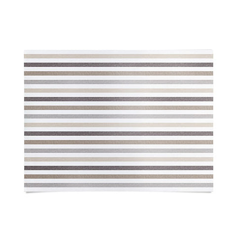 Little Arrow Design Co mod neutral linen stripes Poster