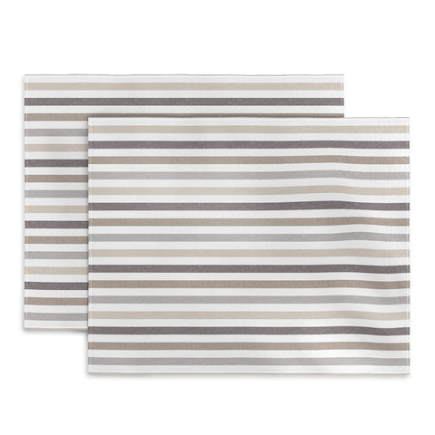 Little Arrow Design Co mod neutral linen stripes Placemat