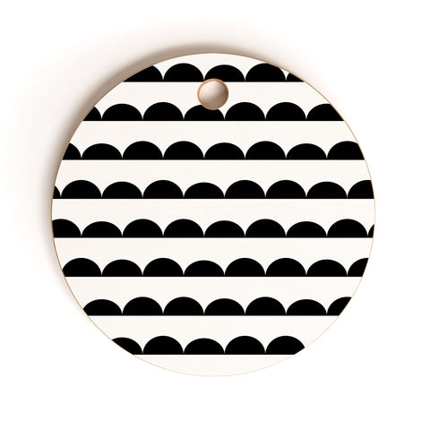 Little Arrow Design Co mod scallops Cutting Board Round