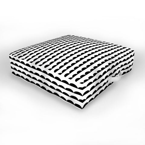 Little Arrow Design Co mod scallops Outdoor Floor Cushion