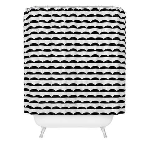 Little Arrow Design Co mod scallops Shower Curtain