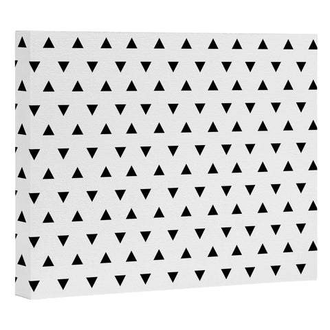 Little Arrow Design Co mod triangles in black Art Canvas