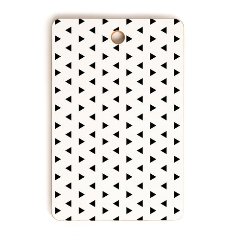 Little Arrow Design Co mod triangles in black Cutting Board Rectangle