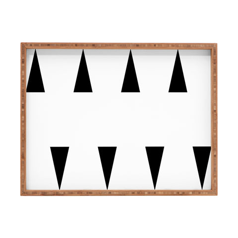 Little Arrow Design Co mod triangles in black Rectangular Tray