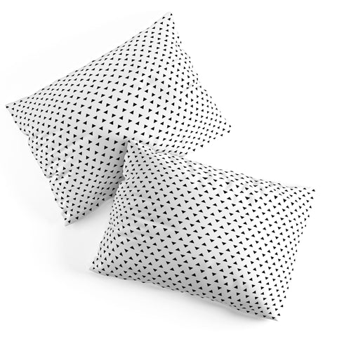 Little Arrow Design Co mod triangles in black Pillow Shams