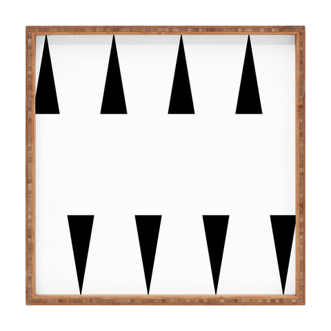 Little Arrow Design Co mod triangles in black Square Tray