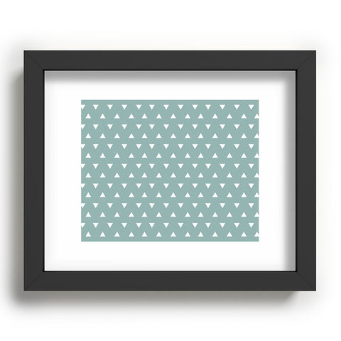 Little Arrow Design Co mod triangles on blue Recessed Framing Rectangle