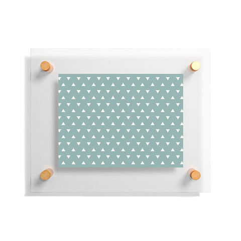 Little Arrow Design Co mod triangles on blue Floating Acrylic Print