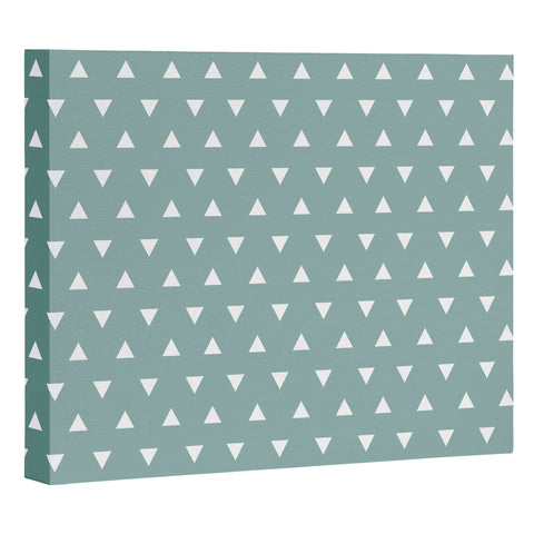 Little Arrow Design Co mod triangles on blue Art Canvas