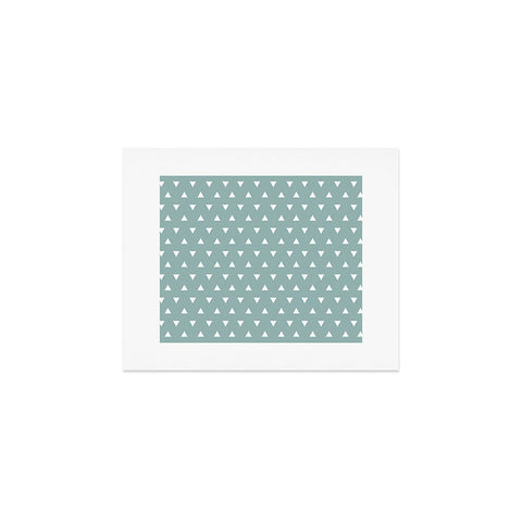 Little Arrow Design Co mod triangles on blue Art Print