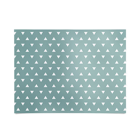 Little Arrow Design Co mod triangles on blue Poster