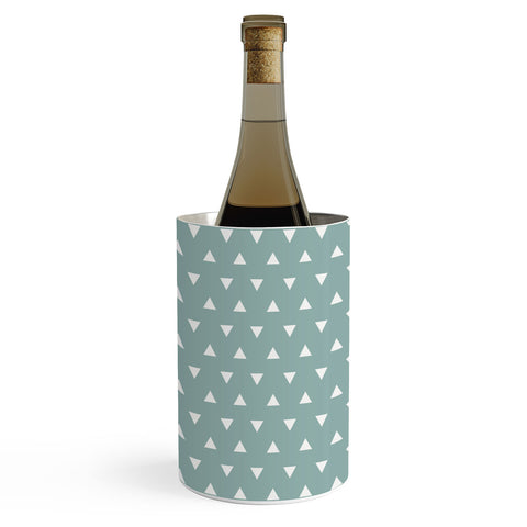 Little Arrow Design Co mod triangles on blue Wine Chiller