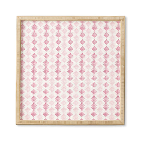 Little Arrow Design Co modern aztec in blush Framed Wall Art