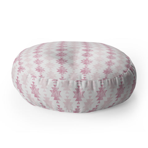 Little Arrow Design Co modern aztec in blush Floor Pillow Round