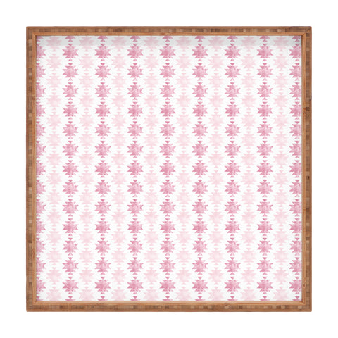 Little Arrow Design Co modern aztec in blush Square Tray