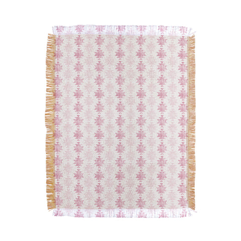Little Arrow Design Co modern aztec in blush Throw Blanket