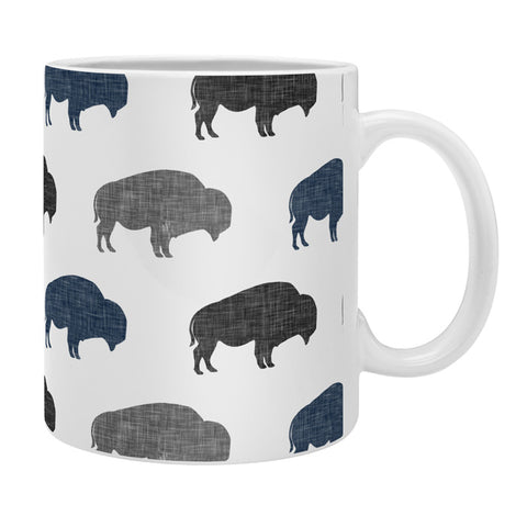 Little Arrow Design Co modern buffalo in navy and grey Coffee Mug