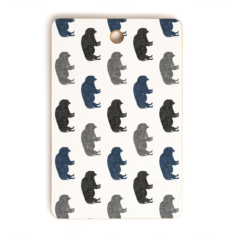 Little Arrow Design Co modern buffalo in navy and grey Cutting Board Rectangle