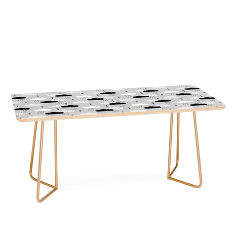 Little Arrow Design Co modern clouds on grey Coffee Table