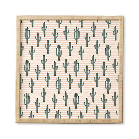 Little Arrow Design Co Modern Jungle Cactus Framed Wall Art