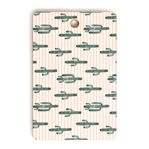 Little Arrow Design Co Modern Jungle Cactus Cutting Board Rectangle