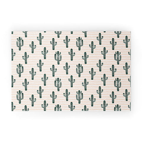 Little Arrow Design Co Modern Jungle Cactus Welcome Mat