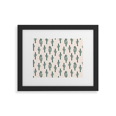 Little Arrow Design Co Modern Jungle Cactus Framed Art Print