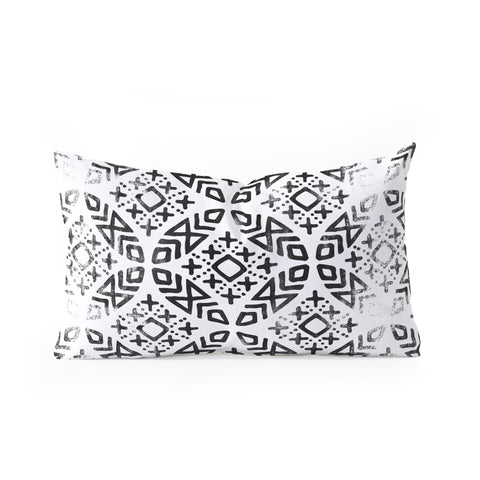 Little Arrow Design Co modern moroccan distressed Oblong Throw Pillow