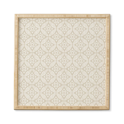 Little Arrow Design Co modern moroccan in beige Framed Wall Art