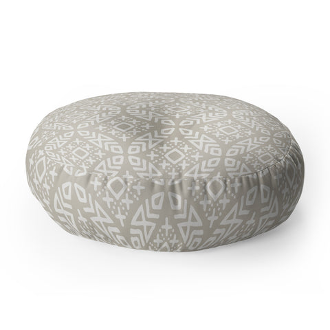Little Arrow Design Co modern moroccan in beige Floor Pillow Round